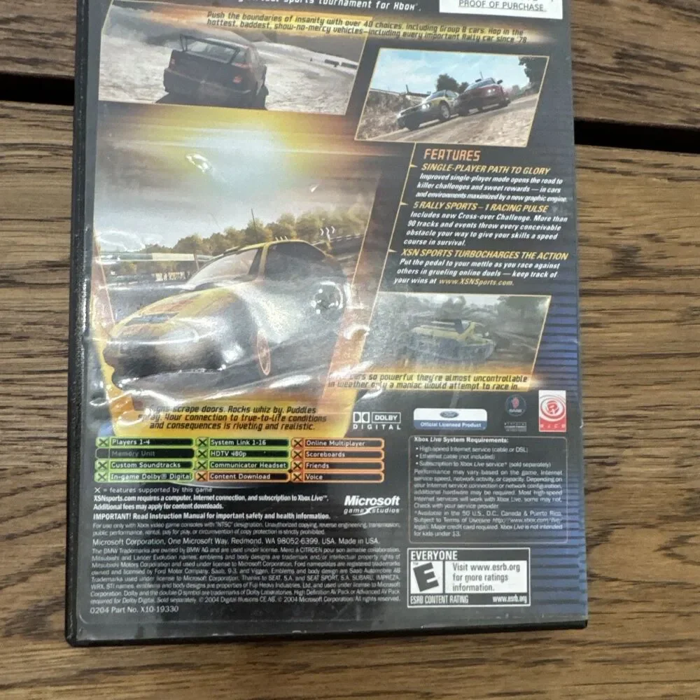 RalliSport Challenge 2 XBOX Video Game CIB Complete Microsoft Vintage